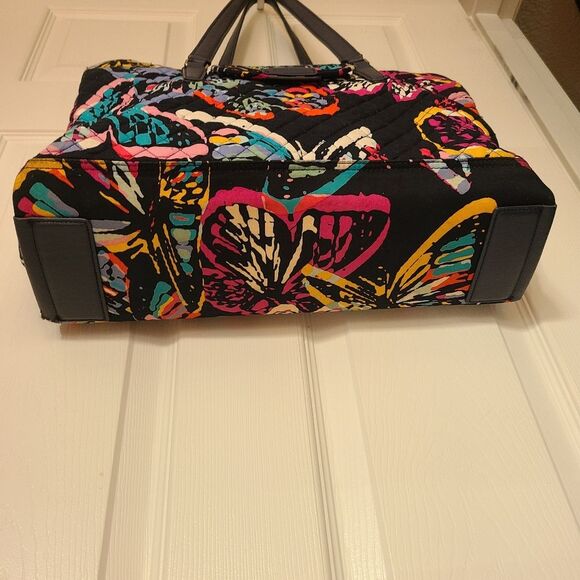 vera bradley butterfly flutter double handle travel laptop bag retired - Picture 3 of 10